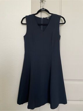 uniqlo blue dress Uniqlo Navy Midi Dress Size L  OWNI